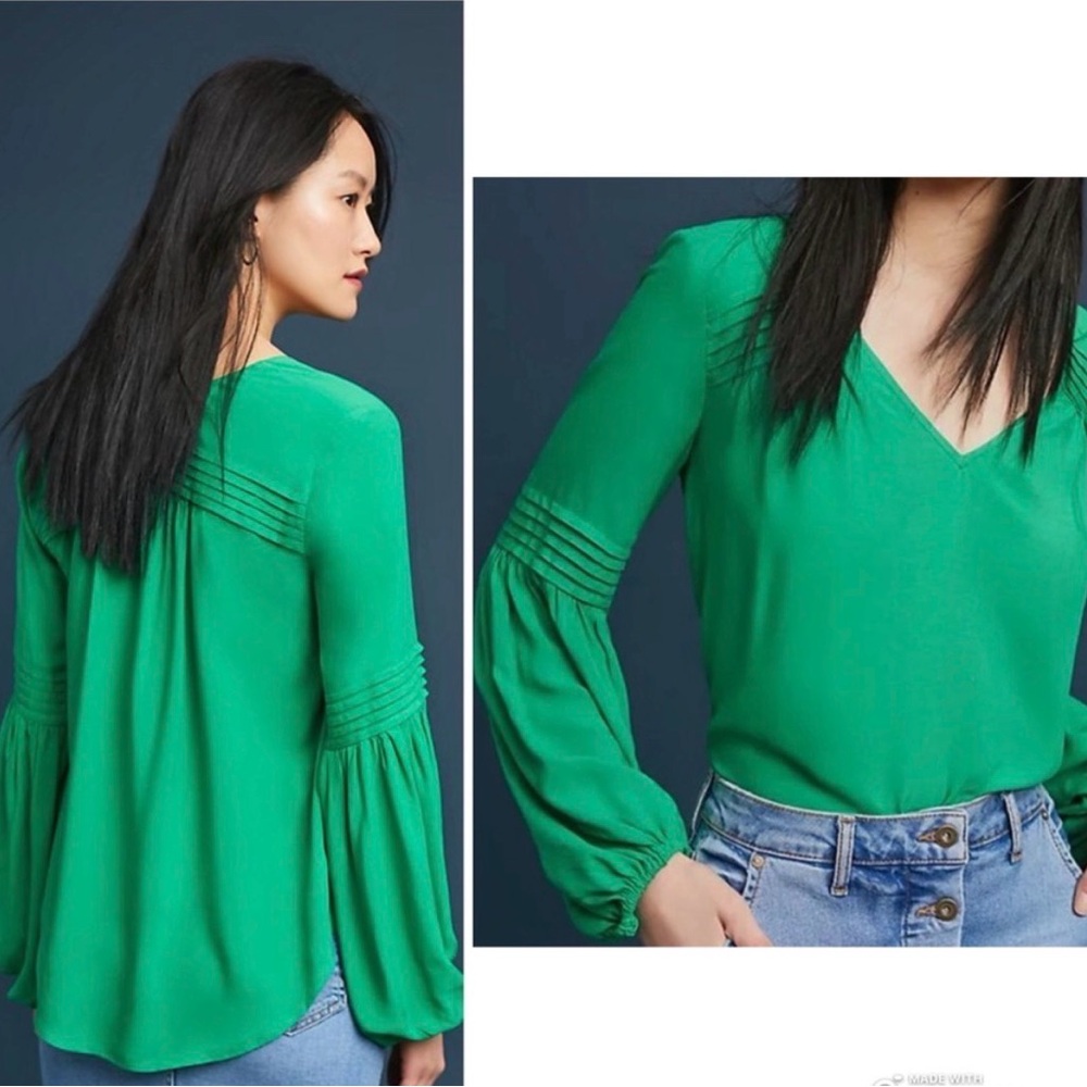 Anthropologie Maeve Green Women's Top